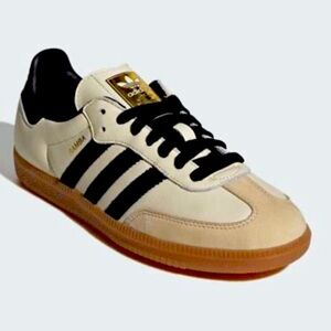 Adidas samba sneakers beige and black with gold